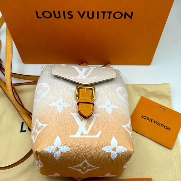 ‼️SOLD‼️Louis Vuitton Mist Gray Giant Monogram Coated Canvasby The Pool Backpack - Picture 8 of 17